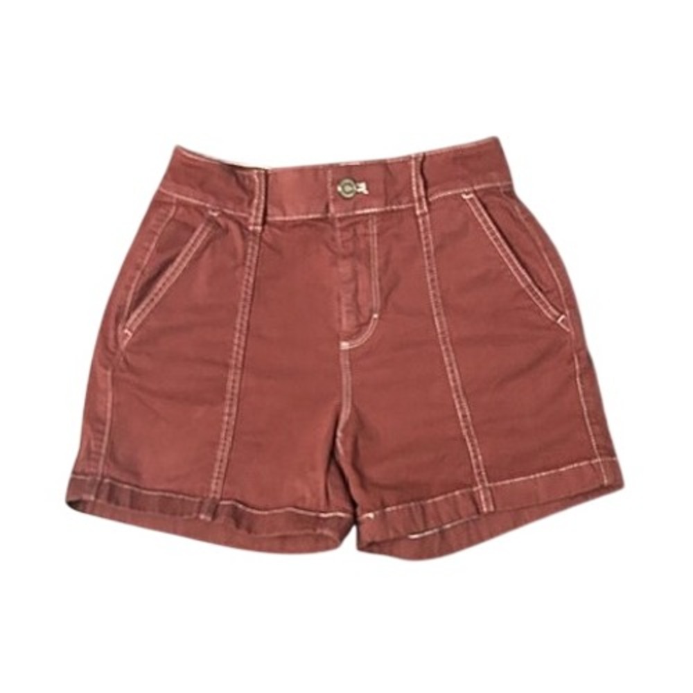 White House Black Market Womens Extra High-Rise The 5" Short Rust‎ Red Size 00